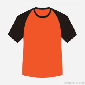 kaos-raglan-orange-hitam