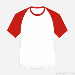 kaos-raglan-putih-merah